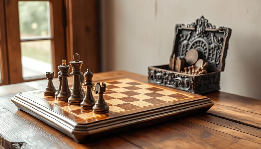 chess board and box